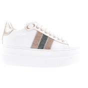 Resim Dgn Kadın Kalın Silver Taşlı Sneakers Ayakkabı Beyaz 15299763118 