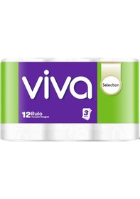 Resim Viva Selection 3 Katlı Tuvalet Kağıdı 12'li 4 Adet 