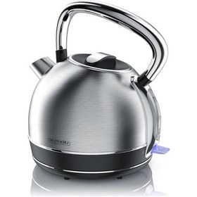 Resim Arendo Retro Su Isıtıcısı 1.7l, 2200w, Kireç Filtresi, Paslanmaz Çelik, Otomatik Kapanma Su Isıtıcılar Gümüş 