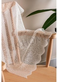 Resim Örme Örümcek Ağı Desenli Tül Perde Çoçuk Odası Ve Mutfak Perdesi Sık Pile En X Boy Kırık Beyaz 