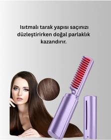 Resim Muratech Usb Şarjlı Kablosuz Saç Düzleştirici Seyahat Ve Günlük Kullanım 