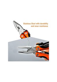 Resim Xindoker Portakal Renkli Çok Amaçlı Katlanır Çakı: Alüminyum Saplı, Paslanmaz Çelik Ağız, Ev Ve Kamp Kullanımı İçin Turuncu 