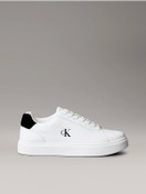 Resim Calvin Klein Klasik Düz Tabanlı Bağcıklı Deri Erkek Beyaz Sneaker YM0YM01435-01W 