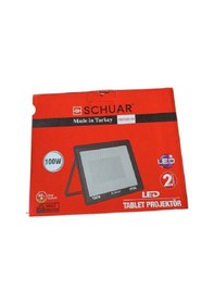 Resim Led Projektör 100 Watt Ultra Slim Kasa 220v 6500k Beyaz Işık Schuar Seçenekler 