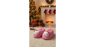 Resim Deniz Terlik Kadın Sevimli Hello Kitty Konforlu Hediyelik Panduf | Sessiz Kaydırmaz Taban Şirin Ev Botu | 
