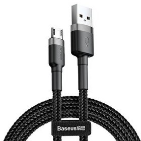 Resim Baseus Cafule Micro USB Kablo 2.4A 1M Gri Siyah 