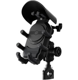 Resim Wupp Cs-2056b2 Motosiklet Gidon Telefon Tutucu Anti-şok Telefon Montaj Standı Siyah 