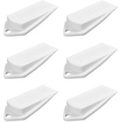 Resim 6'lı Paket Kapı Durdurucu, Kapı Takozu, Kaymaz, Dayanıklı, Ağır Hizmet Tipi Kauçuk Kapı Durdurucu, Kapı Durdurucu Kauçuk Takoz Durdurucu Beyaz 