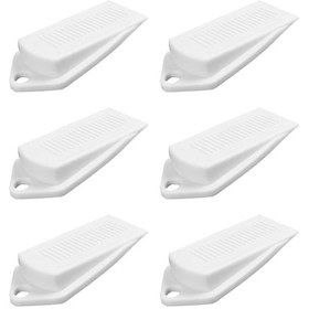 Resim 6'lı Paket Kapı Durdurucu, Kapı Takozu, Kaymaz, Dayanıklı, Ağır Hizmet Tipi Kauçuk Kapı Durdurucu, Kapı Durdurucu Kauçuk Takoz Durdurucu Beyaz 