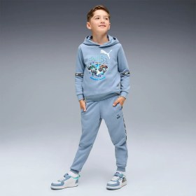 Resim Puma X HOT WHEELS Graphic Mavi Unisex Çocuk Sweatshirt 