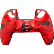 Resim CRK Tech Ps5 Dualsense Kamuflaj Desenli Koruyucu Silikon Kılıf Gamepad 