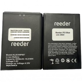 Resim Reeder P13 Blue Lite 2022 Pil Batarya Orjinal Klb395p667 