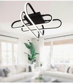 Resim TT AYDINLATMA Tt338-sy-sarıışık Kafes Model (Sarı Işık) Mat Siyah Led Avize Siyah 60 x 60 