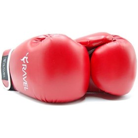 Resim Delta_Store Ravel Fighter Deluxe Pu Dura-Strong 14 Oz Kırmızı Boks Eldiveni 