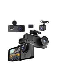 Resim 1080p Full Hd Çözünürlüklü Üç Kameralı Araç İçi Kamera - Park Ve 