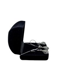 Resim Oya Silver Markazit Işıltılı Damla Gümüş Set&takım 
