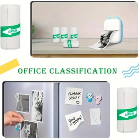 Resim NorthAK 5 Adet Mini Yazıcı Rulosu Beyaz Kendinden Yapışkanlı - 57x25 mm Termal Yazıcı Rulosu Sticker 