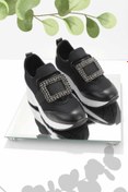 Resim Bambi Siyah Streç Kadın Sneaker K01791089017 
