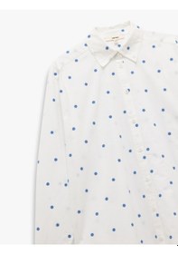 Resim Koton Pamuklu Uzun Kollu Kalp Nakış Detaylı Oversize Gömlek Beyaz 5sak60097pw Beyaz 