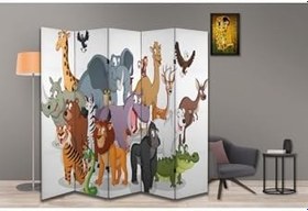 Resim Hayvan Temalı Özel Tasarım Paravan Room Divider PRV1034, 180 x 180 