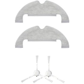 Resim Dreame Bot D10 Plus Uyumlu Yedek Mop Ve Yan Fırça-4 Parça 