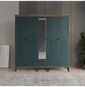 Resim Beenal Nisa 5 Kapaklı Gardırop Dolap 200cm Atlantik Çam - Yeşil 