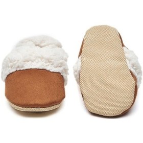 Resim Suni Yünlü Peluş Tarçın Süet Kaydırmaz Taban Patik 