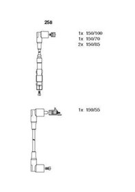 Resim Bremı 258 Atesleme Kablosu Setı Mercedes M102 M111 W201 W123 C123 W124 C124 A1021501918 