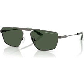 Resim Armani Exchange Aex 2059S 613371 56 Unisex Geometrik Gri Metal Güneş Gözlüğü 