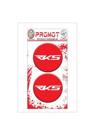 Resim Rks Tasarımlı 3d Kabartmalı Damla Logo Sticker 5cm 03 