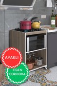 Resim Kenzlife Ocak Dolabı Figen Crd 85*60*57 Mutfak Modül Mini Fırın Ankastre Ocak Için 