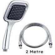 Resim Berev Siyah Kare Banyo Duş Seti 2 Metre Duş Hortum Ve Başlık Set 