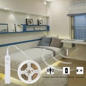 Resim 1 Rulo Pil Kutusu İnsan Vücudu Algılama Lambası, 1-5 Metre Beyaz Işık/Sıcak Işık, USB Kablosu veya 4 AAA Pil ile Kullanılabilir, Dolaplar, Koltuklar, Yatak Odaları, Mutfaklar, Merdivenler, Koridorlar vb. İçin Uygun. Ürün Pil İçermez 