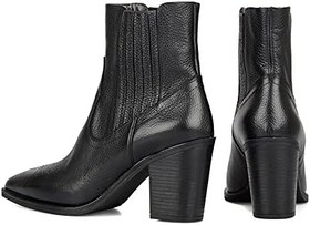 Resim Bayan Yüksek Topuklu Siyah Kovboy Botu 