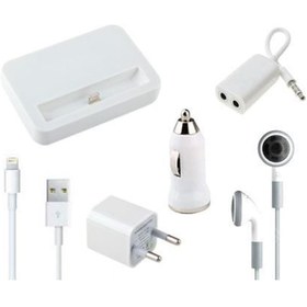 Resim iphone Uyumlu 5-6-7 Şarj Aleti Seti Kulaklık Usb Çakmaklık Araç Şarj 