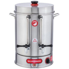 Resim Işıkgaz Silverinox Metal Çevirmeli Musluk Çay Makineleri 500 Bardak / 50 Litre 