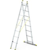 Resim - Skybest 2x8 Basamaklı İki Parçalı Çok Amaçlı Alüminyum Merdiven 