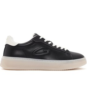 Resim Alberto Guardiani Erkek Siyah New Era Bağcıklı Deri Sneaker - Siyah / 4 