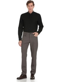 Resim Hatemoğlu Vizon Regular Fit 5 Cep Pamuklu Kot Pantolon Vizon 