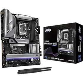 Resim Mu Art Asrock Intel Core Ultra Z890 Livemixer Wifi 7 Ddr5 9066 Mhz Atx Anakart Lga1851 Rl-Ilm M.2 Thunderb 