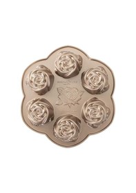 Resim Nordicware 6 Lı Mini Gül Kek Kalıbı Altın 