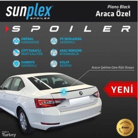 Resim Skoda Süper B Spoiler Anatomik Parlak Siyah Pleksi 