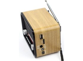 Resim Şarjlı Nostaljik Radyo, Siyah, Taşınabilir ve Şık Tasarım 