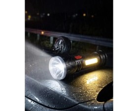 Resim Paxteks Uzun Menzilli Işıldak Şarjlı 9 LED 4 Kademeli Aydınlatma 