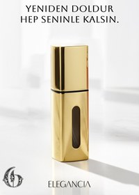 Resim Elegancia Doldurulabilir Cep Parfüm Şişesi 5 ml Gold | Lüks Seyahat Boy Yeniden Doldurulabilir Şişe 