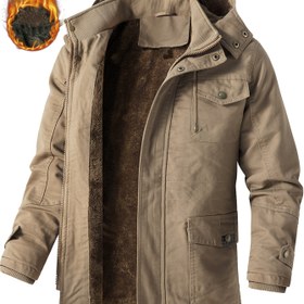 Resim Erkekler İçin Ağır Hizmet Tipi Kışlık Kapüşonlu ve Tam Fermuarlı Ceket - Polar Benzeri, Çok Cepli Çadır, Altın Tonunda Fermuar & Dik Yaka (Normal Kalıp), Erkek Kışlık Ceketler ve Montlar, Erkekler için kışlık ceketler, Erkekler için kışlık montlar, Erkekler için kışlık giysiler, Erkekler İçin Kışlık Ceketler, Erkek Kışlık Mont, Kadınlar için kışlık ceket, Erkek Kışlık Giysiler, Erkekler için kışlık palto, Erkek Montları ve Ceketleri, Erkekler için günlük ceket, Erkek Kışlık 