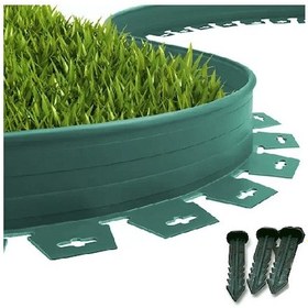 Resim Lux Garden Çim Ayırıcı Yeşil Çim Sınırlayıcı Taş Toprak Ayıracı Bariyer 25 M 