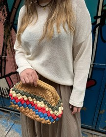 Resim Özel El Yapımı Renkli Clutch Çanta - Standart 