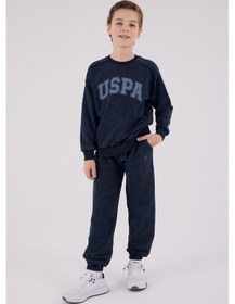 Resim U.S. Polo Assn. Lisanslı Erkek Çocuk Alt Üst 2 Parça Eşofman Takımı Us2229 Lacivert 