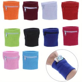 Resim 1 adet Fermuarlı Cep ile Nef Alabilen Naylon Spor Bilek Kayışı - Teri Emici Çok Renkli Fitness Kol Kılıfı, Spor Salonu, Eğitim ve Dış Mekan Aktiviteleri için (Sarı/Siyah/Beyaz/Mavi/Kırmızı), Spor Aksesuarı, Fonksiyonel Tasarım, Güvenli Uygunluk Tasarımı 
